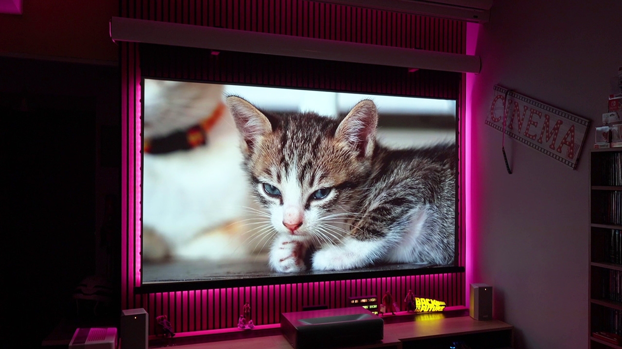 NothingProjector Black Series Slimline Review: The Best VFM Motorized ALR UST Screen for Home Theater